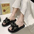 Bowknot slippers women's summer outwear new arrivalfashion women's shoes inseasiest for match beach shoes women's home shoes flip flop women