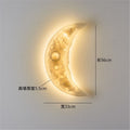 Modern minimalist moon wall lamp - creative ambient lighting for dining room, living room, bedroom, hallway, entryway, wall art decoration, and stairway