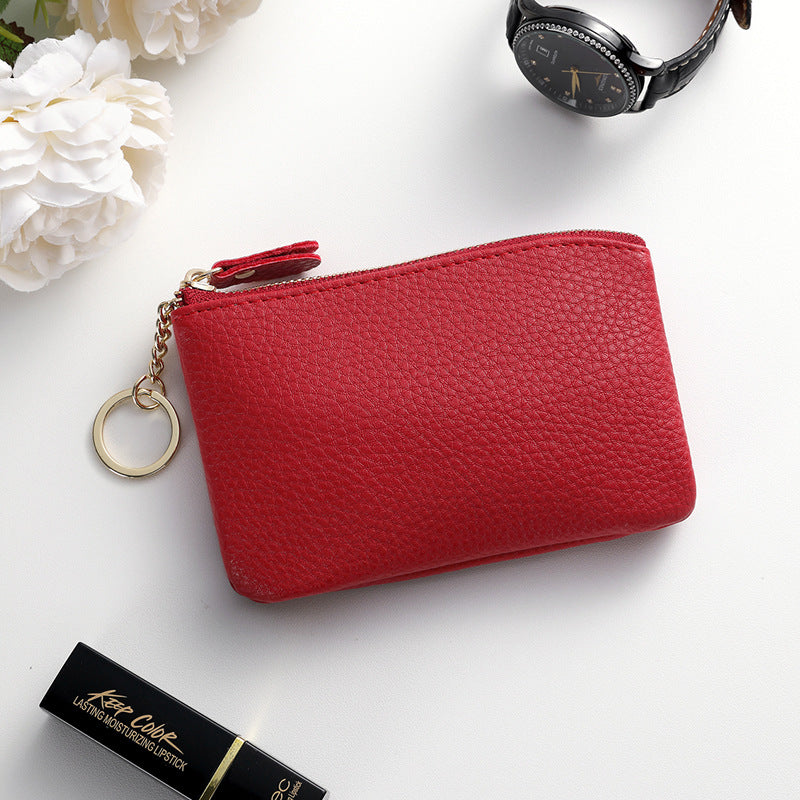 Small key zipper coin women's small wallet change bag mother model popular thin mini change bag storage bag