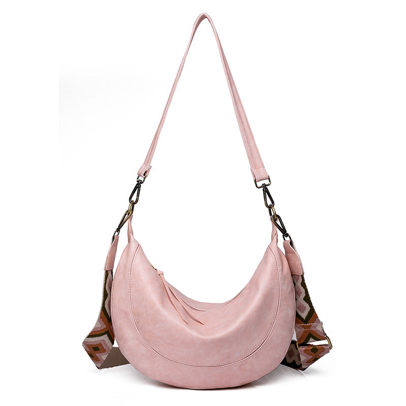 Cross-border new bags women's commuter bags niche crescent bags  retro women's bags shoulder messenger bags