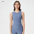 Naked slimming shaping with breast pad sports vest women's no embarrassment line high waist hip lifting fitness yoga pants suit