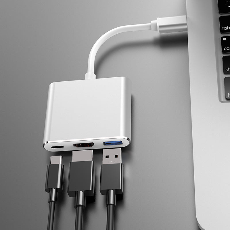 Type-c to hdmi expansion dock + usb + pd laptop hub - high-speed data transfer