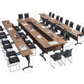 Training table and chair combination mobile splicing employee slot folding conference table activity table long table school class simple table and chair