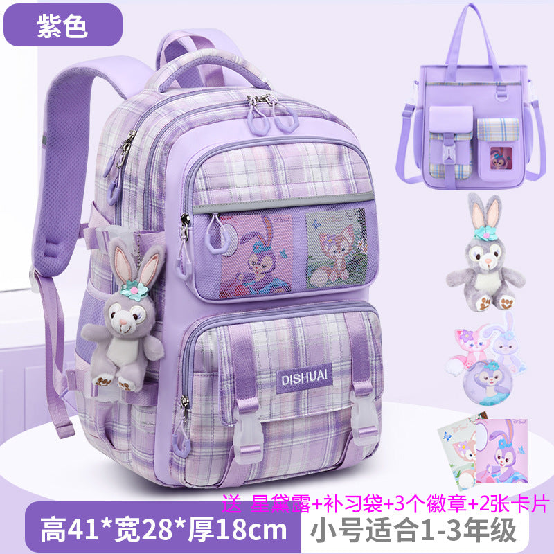 2026 new school backpack for girls, grades 1-6: ultra-lightweight, ergonomic, and spine-protecting backpack for elementary school students