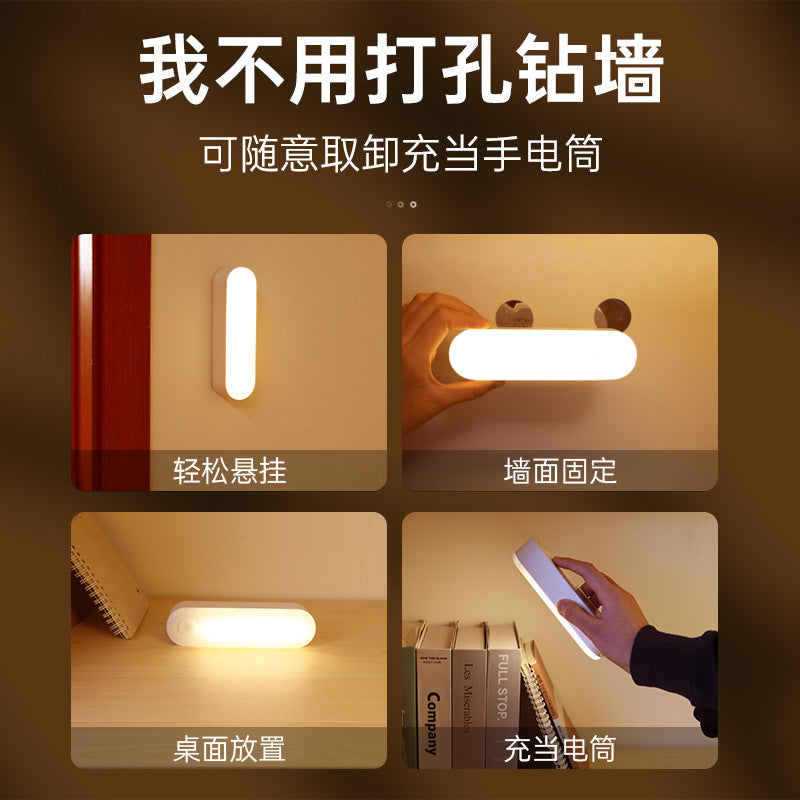 Motion sensor night light - sound activated, wireless, for bedroom, bathroom, hallway, stairway, and bedside use