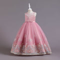 Export kids dress embroidered hot diamond princess dress female flower girl party piano performance dresskids dress