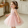 Girls' formal dress cross-border e-commerce vest dress with back bow, jacquard puffy skirt, birthday princess dress - ready stock wholesale