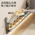 No-drill slipper rack, wall-mounted over-the-door multifunctional bathroom foldable shoe organizer for toilet and washroom shoe storage