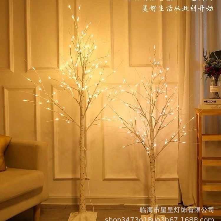 LED tree lights flashing stars birch tree luminous decorative lights Internet celebrity room decoration New Year's Day lighting