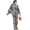 new african cross-border fashion: printed long-sleeve shirt and elastic waist pants casual set