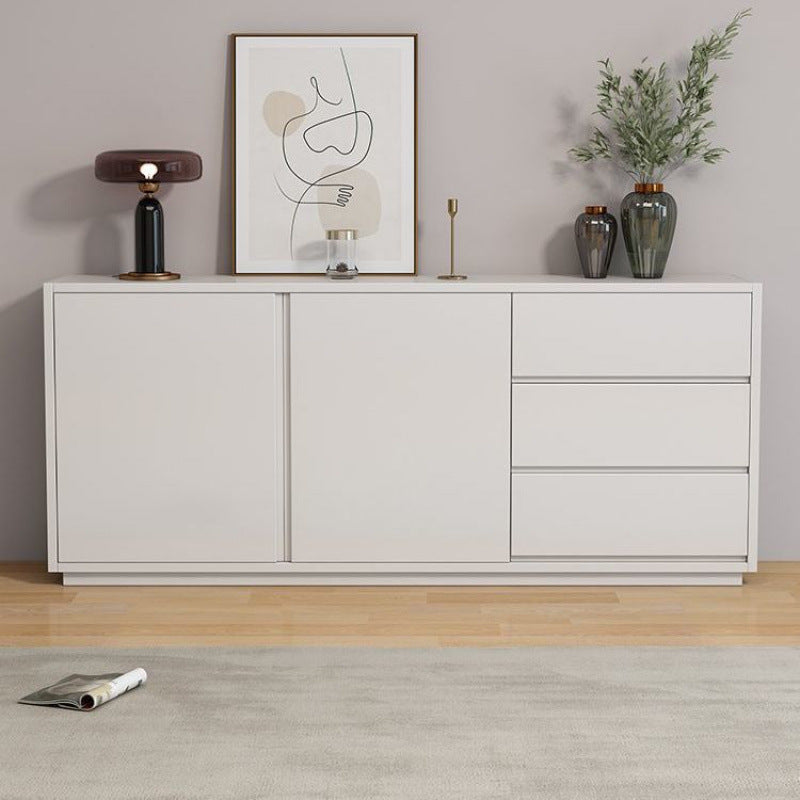 Minimalist sideboard, light luxury solid wood wine cabinet, wall-mounted tea cabinet, black storage cabinet, customer bedroom storage cabinet