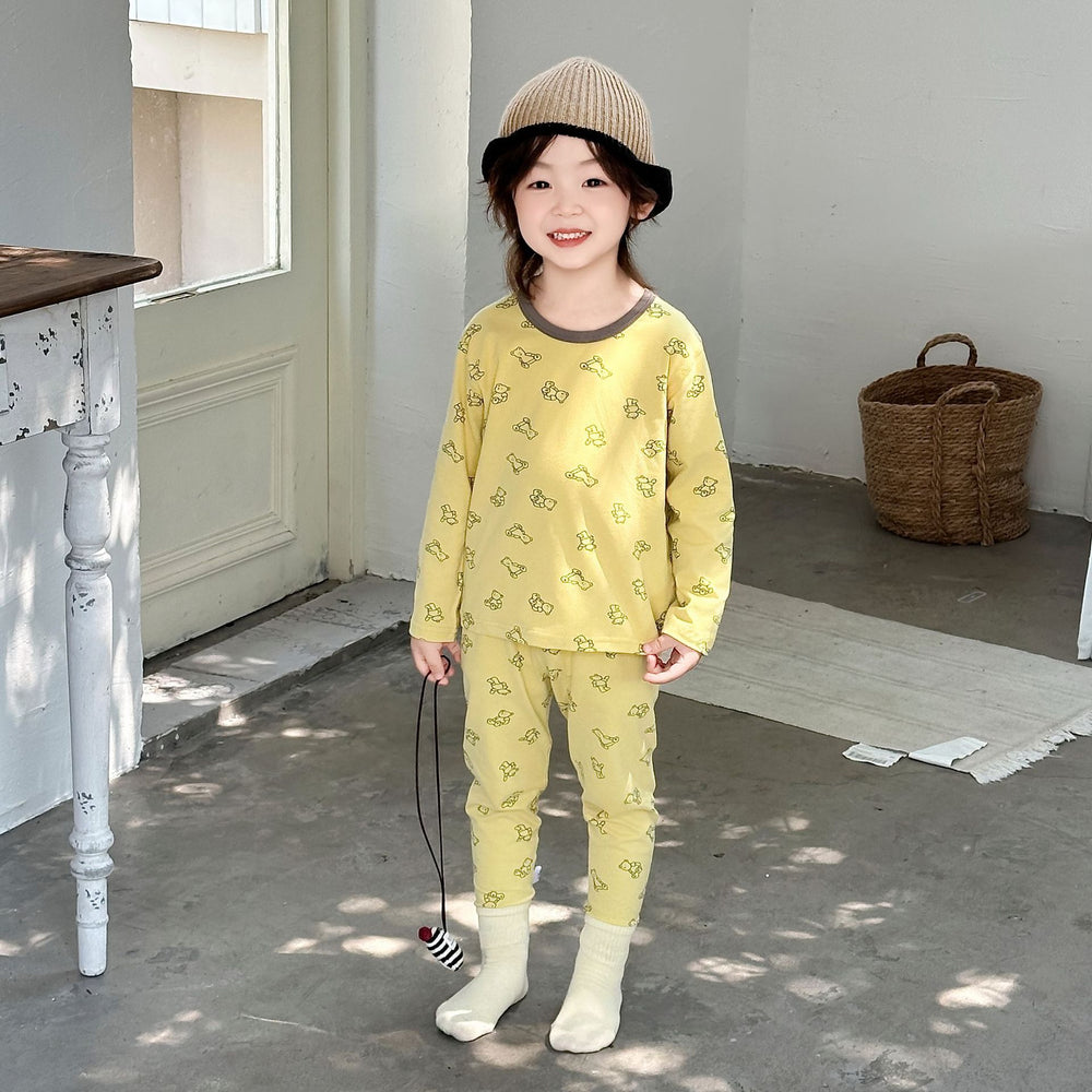 New children's home wear set: boneless, class a, pure cotton loungewear for baby boys and girls - autumn collection