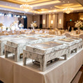 New stainless steel restaurant hotel wedding hydraulic marble insulated pot 9l fuel oil heated food warmer