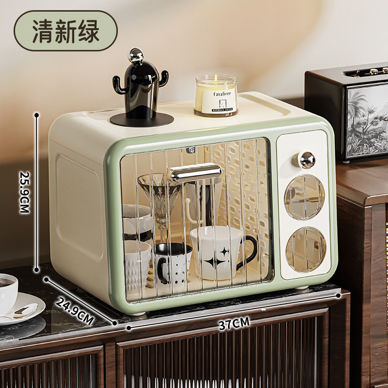 Bottle storage box with lid Dust-proof storage box for baby, baby water cup, tableware to dry and drain, tableware rack