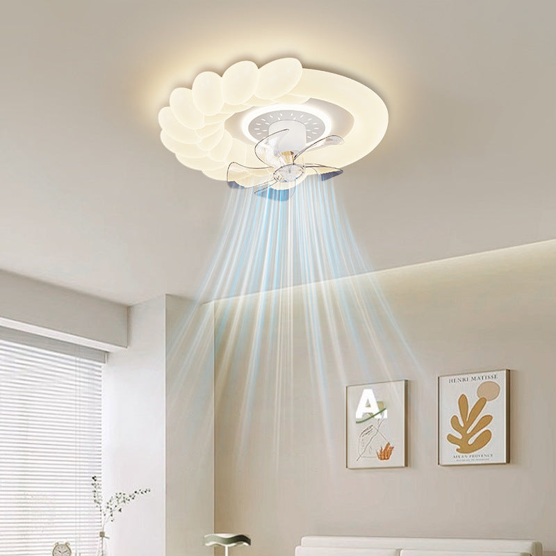 [Strict Selection] 2025 New Fan Light Bedroom Room Ceiling Light Simple Modern Cream Wind Fan Light