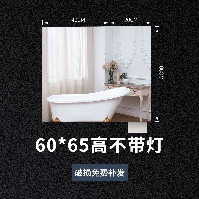 Stainless Steel Bathroom Mirror Cabinet Wall-mounted Toilet Mirror Box Toilet Bathroom Mirror with Shelf Dressing Storage