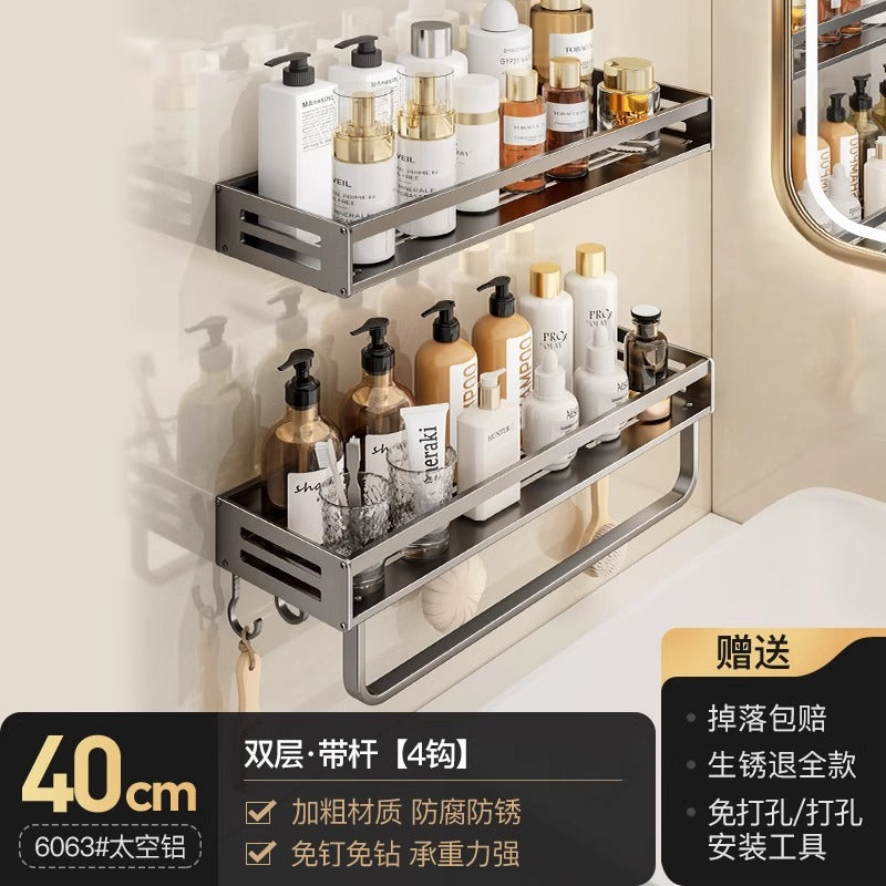 No punching gun ash toilet rack bathroom washstand No punching wall mounted toilet toilet storage rack
