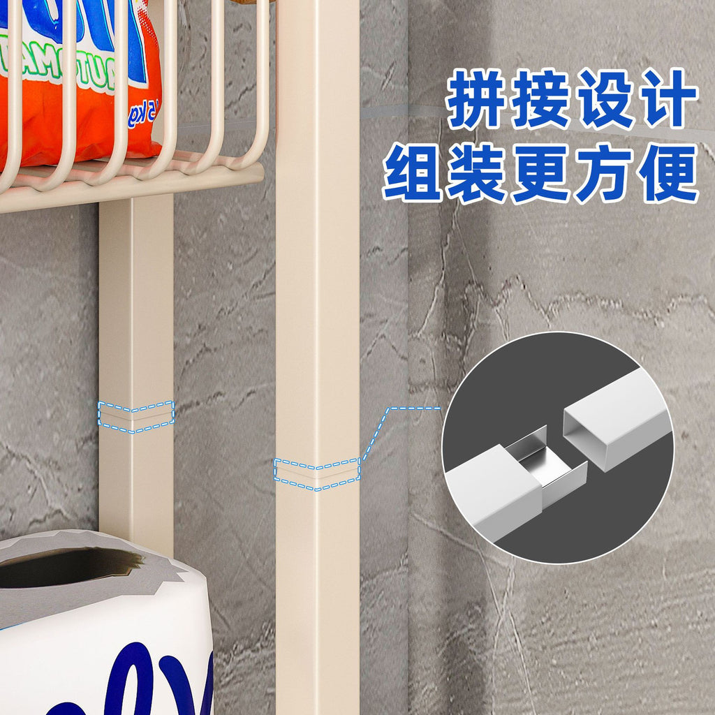 door floor rack multi-purpose wall storage rack wrought iron bathroom kitchen gap finishing rack