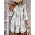 Amazon summer european style casual minimalist elegant bohemian romantic vacation v-neck dress for women