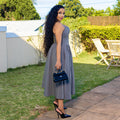 European and american women's clothing  autumn new arrival elegant halter neck high-end chic high-waisted slimming a-line maxi dress