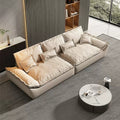 Foshan furniture factory customized auckland sailboat sofa all-in-one straight row velvet frosted cloth technology cloth sofa