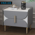 Solid wood cabinet with 50cm rock slab top, neutral grey + white