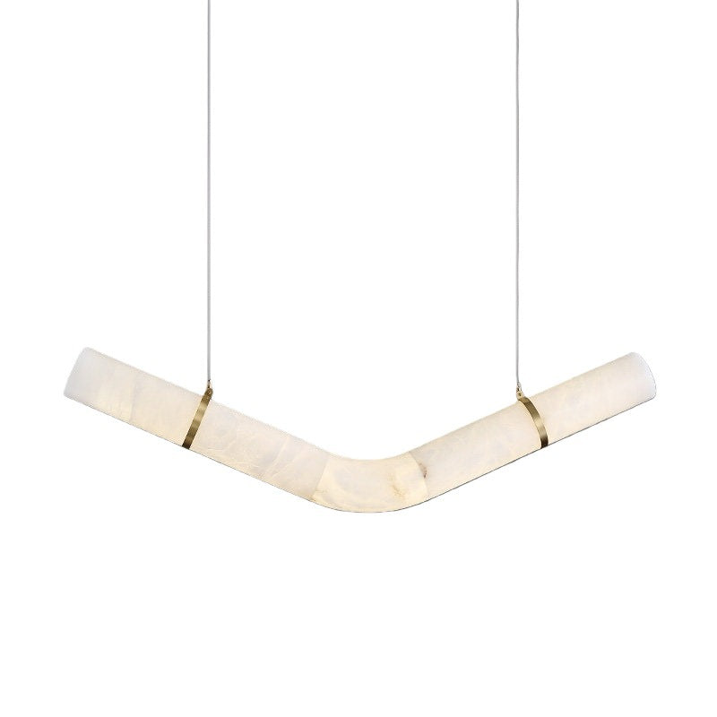 new restaurant imitation marble chandelier round stylish designer sample room art house ring living room lamp