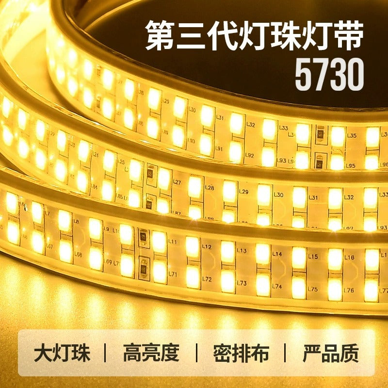 Light strip outdoor waterproof led220V project super bright soft light strip living room ceiling outdoor lighting decorative linear light