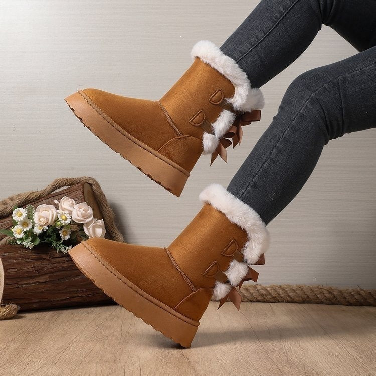 Thick soleheattech snow boots for women winternew arrivalplus sizeplatform shoesfleece-linedthickened fur mouth knee socks cotton shoes
