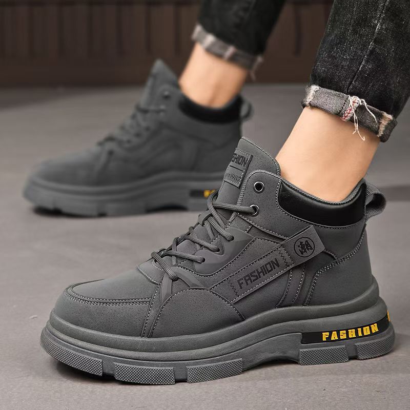 Men's safety shoes - spring 2025 collection: anti-slip, wear-resistant, waterproof work shoes for construction sites, workplaces, and everyday use. stylish martin boots for construction and industrial work