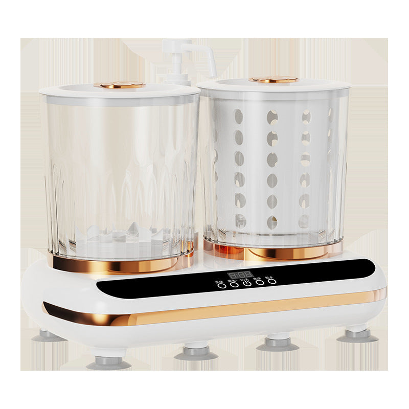 New arrival double cup washing and elution all-in-oneintimates washing machine mini underwear special washing machine for socks fully automatic small cleaning