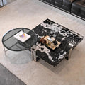 Italian minimalist marble coffee table, suitable for living rooms of all sizes. a touch of understated luxury, designed by a minimalist designer. available as a set of square coffee tables