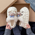 Shirley rose cotton slippers women's winter 2025 new arrivaloutwearthick soleheattechfleece-lined indoor home non-slip baotou cotton shoes