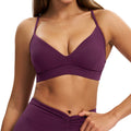 brushed quick-drying v-neck yoga bra y-shaped beautiful back adjustable intimates fitness running sports bra 9313