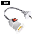 European standard lamp holder with switch socket lamp british standard hose lamp holder plug bedroom wall lamp e27 screw led plug lamp holder