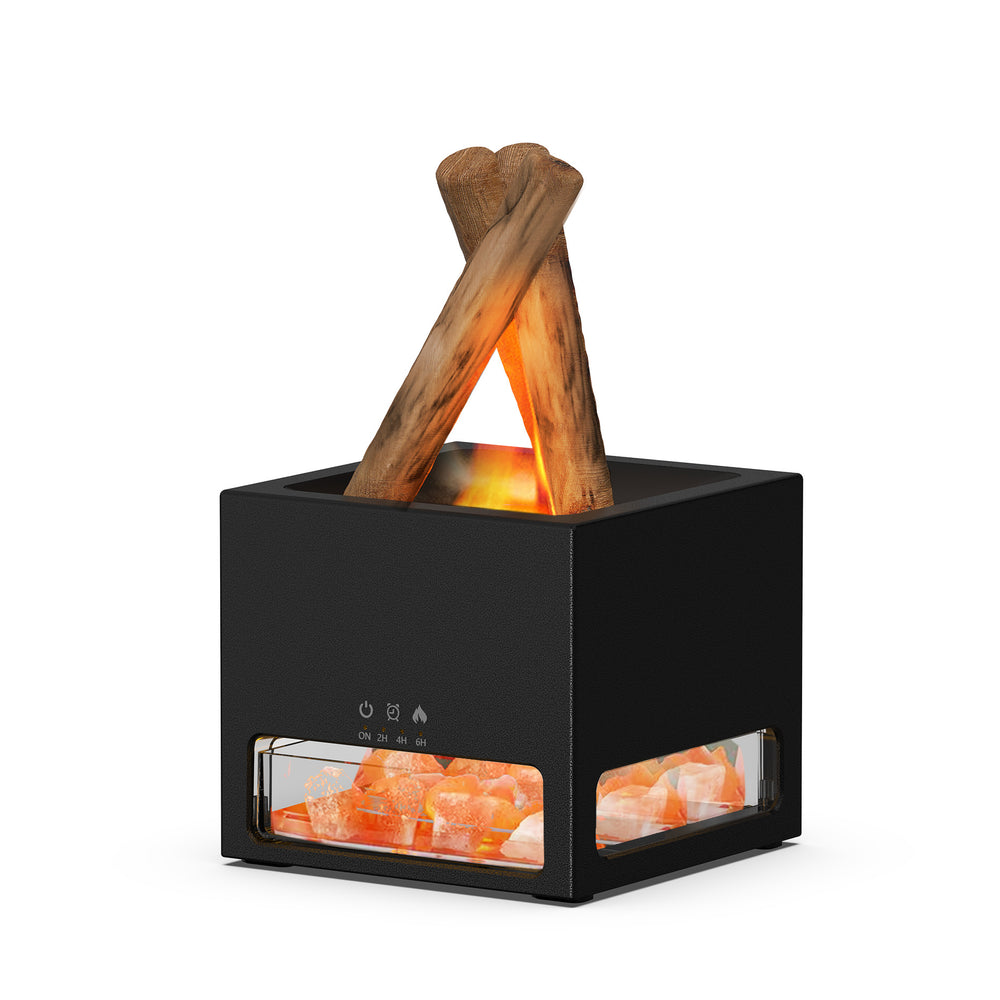 New salt stone simulated flame aroma diffuser, colorful campfire aroma diffuser, usb home humidifier, essential oil diffuser