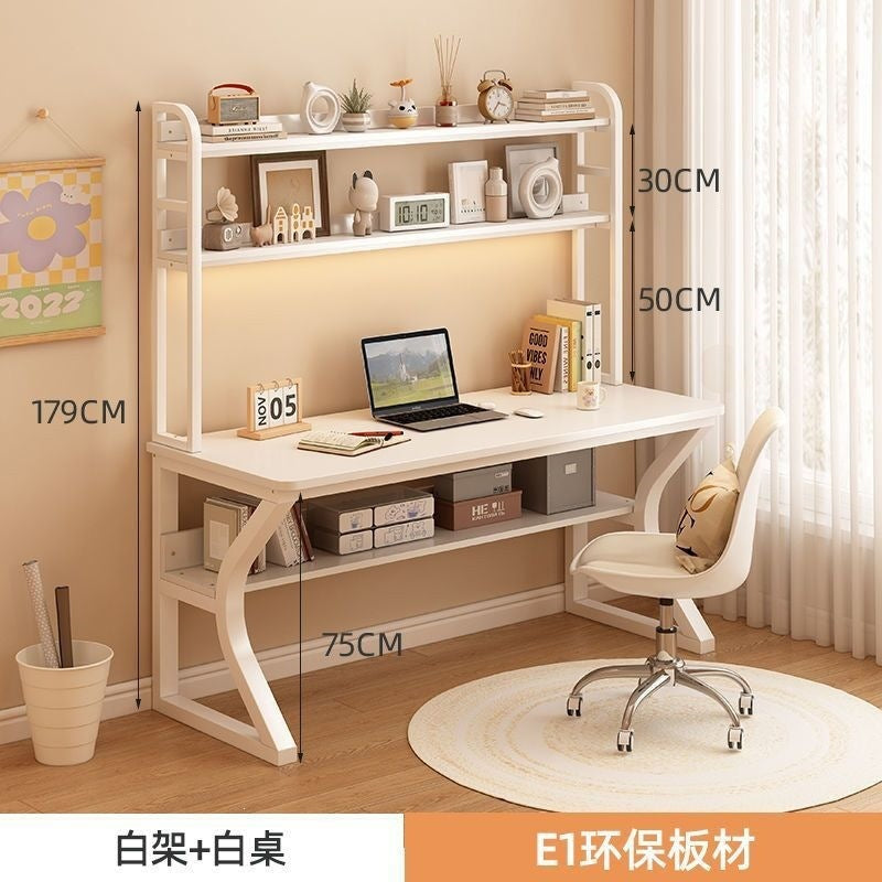 Computer desk desktop for home student study writing desk bedroom desk bookshelf all-in-one small table simple office desk