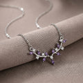popular fashion copper inlaid zirconium antler necklace for women accessible luxuryniche styleelegant exquisite non-fading clavicle chain jewelry