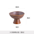 Creative ceramic tall plate for home fruit bowl plate restaurant snacks tea snacks dried fruit plate retro kiln turned ice cream cup