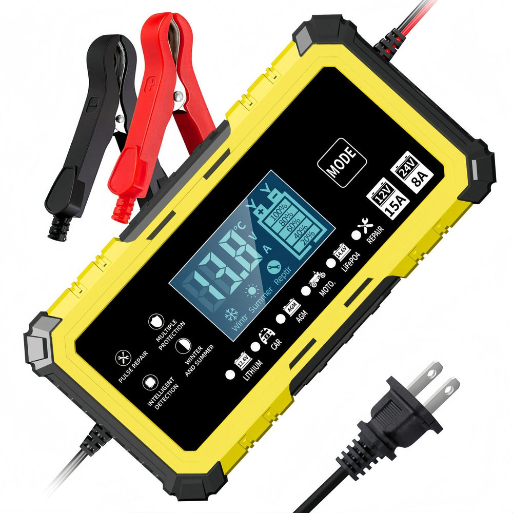 12v15a/24v8a pulse charger 14.6v15a lithium iron phosphate motorcycle car battery charger