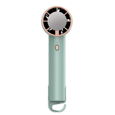 New outdoor handheld cooling fan - home desktop stand, small portable hiking buckle, customizable outdoor fan