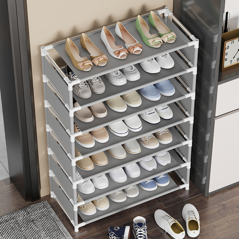 Simple shoe cabinet storage handy gadget space-saving shoe rack for home door economical bedroom student narrow large capacity