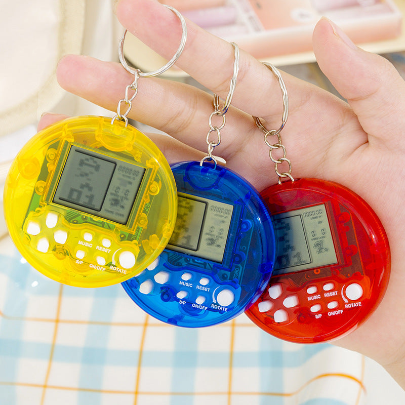 mini handheld game console keychain - tetris electronic game console - handheld console - schoolbag creative ornament