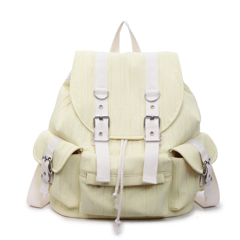 Cross-border backpack women's large-capacity casual versatile lazy style student class schoolbag fashionable lightweight travel backpack