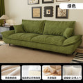 Fabric sofa living room small apartment modern casual straight row double cat scratching leather accessible luxury sailboat sofa