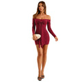 fashionelegant one-shoulder dress women's chest twist tie back waist slimming look hip-covering short skirt