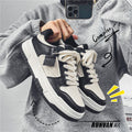 Winter sneakers for men casual trendy shoes trendy brand black and white panda niche stylesense of design skateboard shoes ultra-light thick sole dunk