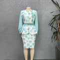 Export supply african plus size women's tops and skirts suitfashionprinting professional style grids formal wear special price