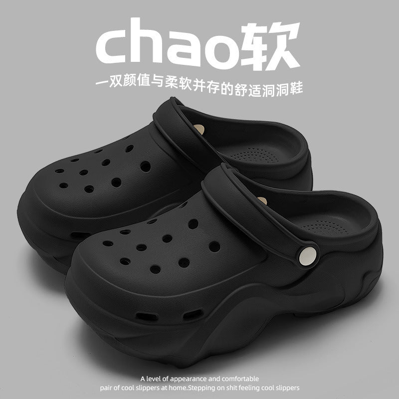 Women's clogs summer outdoor wear 2026 new eva beach seaside non-slip anti-odor thick sole height increasing sandals