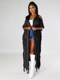 Bestselling european and american fashion crochet cardigan with tassels - autumn/winter knitwear for cross-border e-commerce on